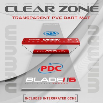 Winmau Clearzone PVC Dart Mat + Oche