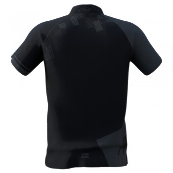 Plain Black Dart Polo Size: S