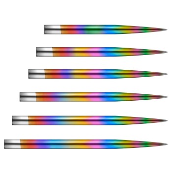 Glide Dart Points Smooth Rainbow 36 mm
