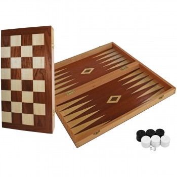 Wooden Backgammon - Chess Standard