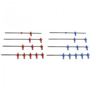Telescopic Rods Set 16mm Blue/Red Classic Foot