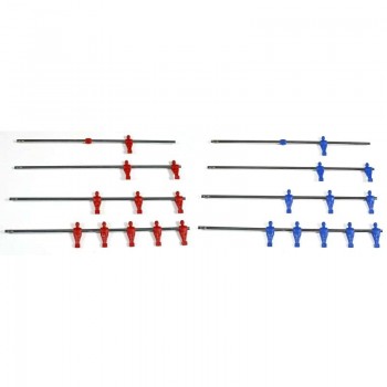Telescopic Rods Set 16mm Blue/Red Assist Foot