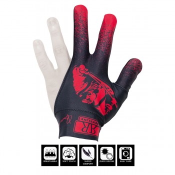 Glove Renzline Billiard Player Red Sx