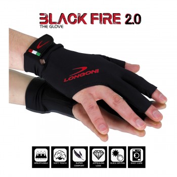 Glove Longoni Black Fire 2.0 Dx Size XL (Right Hand)