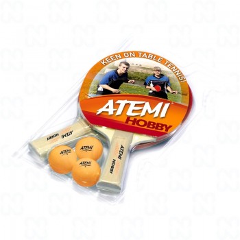 Bats And Balls Ping Pong Hobby - Set (2 Bats + 3 Orange Balls)