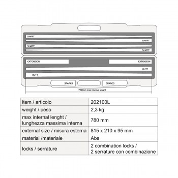 Cue Case Longoni Lux Aluminium 2B-4F +3Lobite