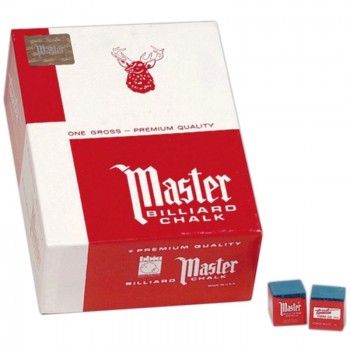 Billiard Accessories : CHALK MASTER BLUE BOX 144 PC.