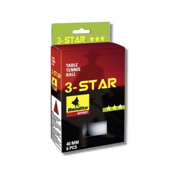 Bandito Balls Ping Pong 3-Star ( Box Of 6 Pcs)