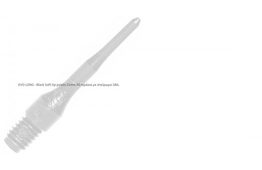 EVO LONG - Black Soft tip points 25mm 50 pcs.