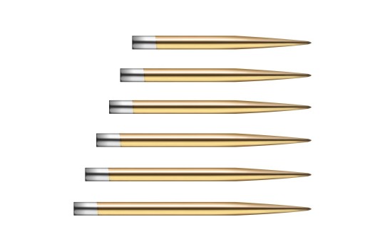 Glide Dart Points Smooth Gold 40 mm