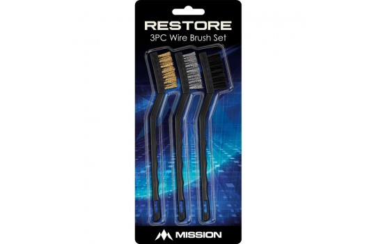 Restore Brush Cleaning Kit 3 Brushes Black
