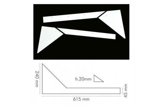 Γωνίες Κλίσης για Ποδοσφαιράκι Low Set 8 Pcs-H 20mm