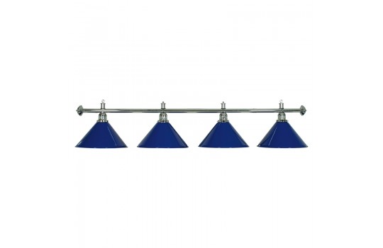 Lamp Moonlight Silver Rod, 4 Blue Shades
