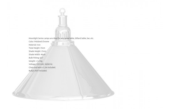 Lamp Moonlight 1 Shade Silver - Silver Chain