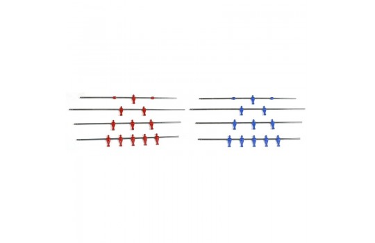 Passing Rods Set 16mm Blue/Red Classic Foot