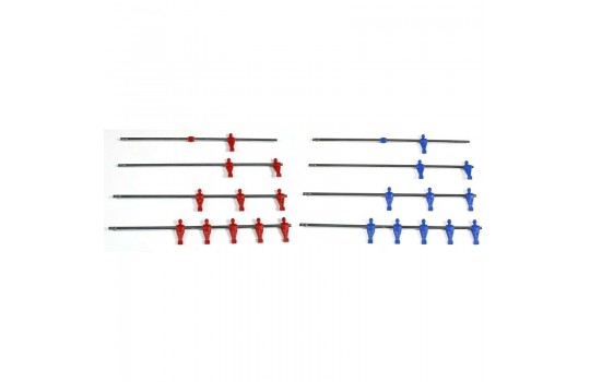 Telescopic Rods Set 16mm Blue/Red Assist Foot
