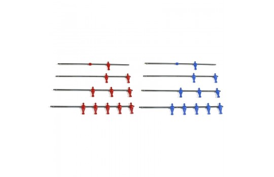 Telescopic Rods Set 18mm Blue/Red Classic Foot