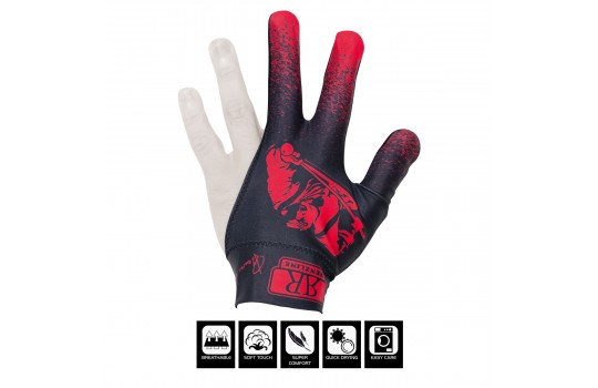 Glove Renzline Billiard Player Red Sx