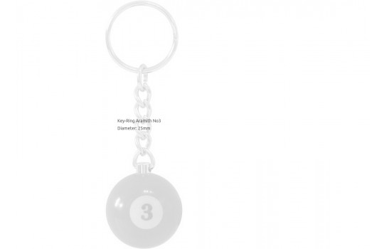 Key-Ring Aramith No3 Μπρελόκ Μπάλα Μπιλιάρδου