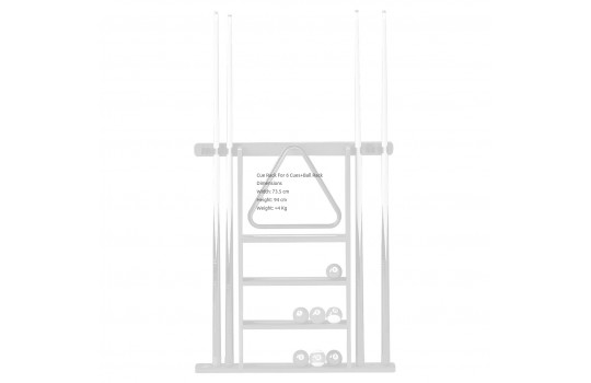 Cue Rack For 6 Cues+Ball Rack