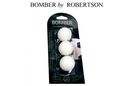 Επαγγελματικές Μπάλες για Ποδοσφαιράκι Bomber White - 3 Pcs