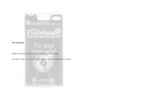 Aramith Golden Ν8 Ball 57,2mm