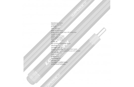 Cue Longoni Pool Hurricane 2 - Maple Wood