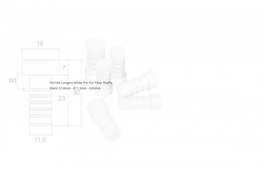 Ferrule Longoni White Pvc For Fiber Shafts