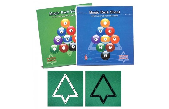 Magic Ball Rack 9-10 ball Set of 6 pcs - No Sticky ø ball 57,2mm