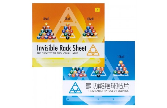 Invisible Rack Sheet For 8-9-10 Balls - Set 2 Αυτοκόλλητα Τεμάχια ø ball 57,2mm