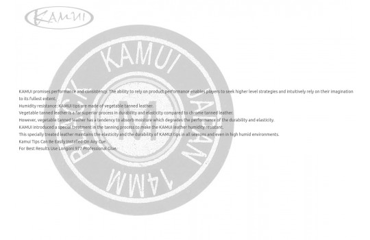 Cue Tip Kamui Black Medium ø 14 - Laminated - Original