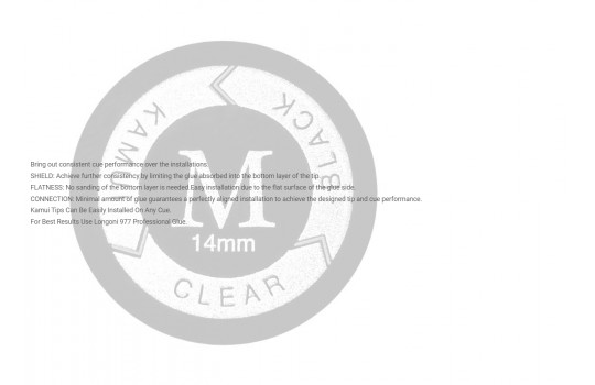 Cue Tip Kamui Clear Black Medium ø 14 - Laminated - Original