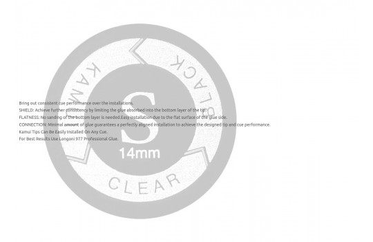 Cue Tip Kamui Clear Black Soft ø 14 - Laminated - Original
