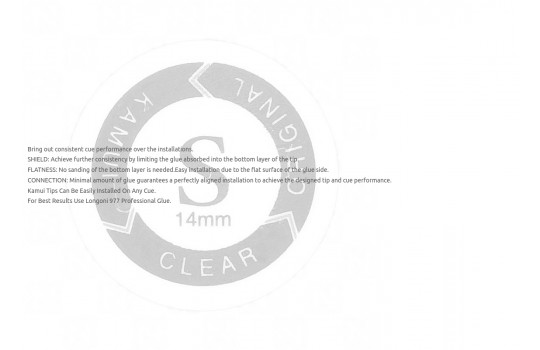 Cue Tip Kamui Clear Soft ø 14 - Laminated - Original