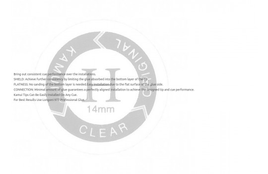 Cue Tip Kamui Clear Hard ø 14 - Laminated - Original