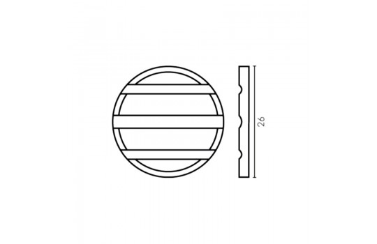 Token art 7219 - Nir 3 Grooves Nickel