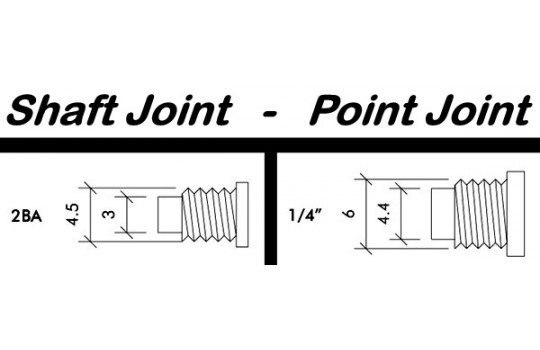 Dart Ht Black 16G (1/4 Point Joint)