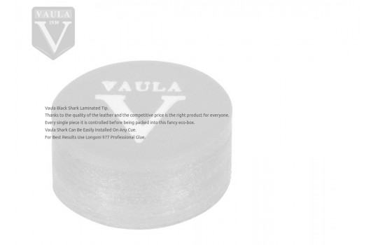 Cue Tip Multi Vaula Black Shark Black Top ø 14 Hard (Preview 2)