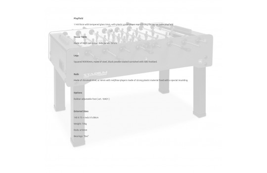 Soccertable Stadium Family Red Passing Rods