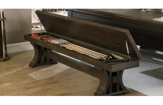 Bench For Pool Boston Oak Brown Finish