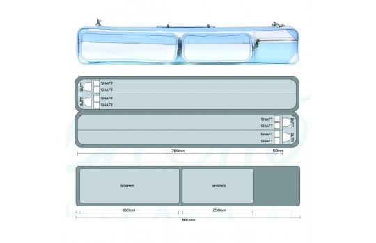 Cue Bag Longoni Giotto - Dolcevita 4B-8S White/Light Blue - VIDEO