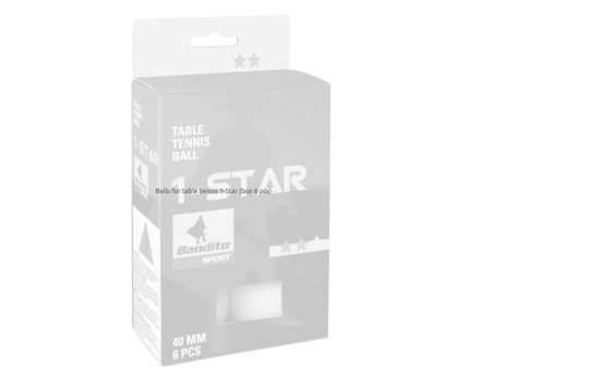 Bandito Μπάλες Ping Pong 1-Star Συσκευασία 6 τεμ - 40mm