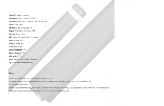 Shaft Longoni Luna Nera VP2 12.4 American