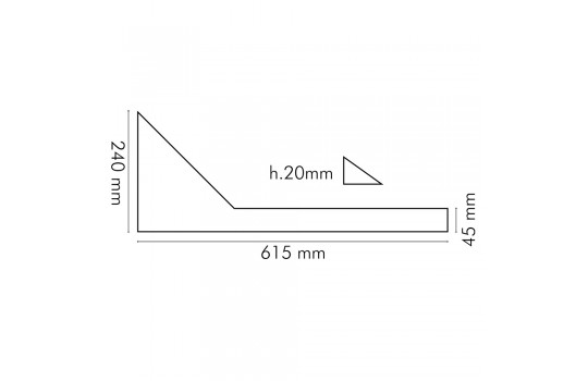 Plastic fixing glass angles-low 20mm-green- set 8 pcs 