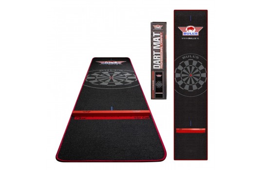 Bulls Carpet Dart Mat Black-R + Oche 300 x 65cm 2020 Design