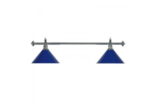 Lamp Moonlight Silver Rod, 2 Blue Shades