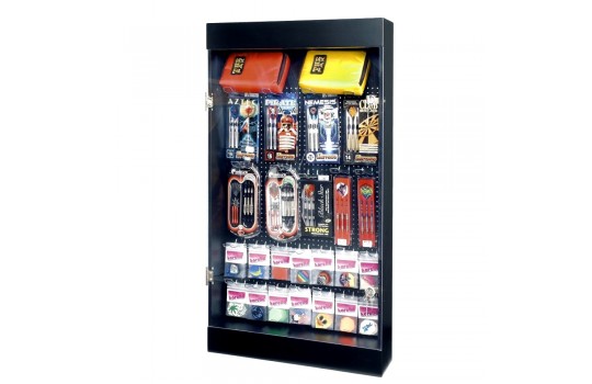 Karella Wall Mounted Merchandiser with Plexiglas for Darts - Empty