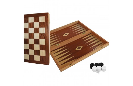 Wooden Backgammon - Chess Standard