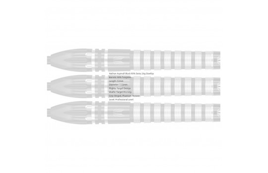 Nathan Aspinall Black 90% Swiss 26g Steeltip