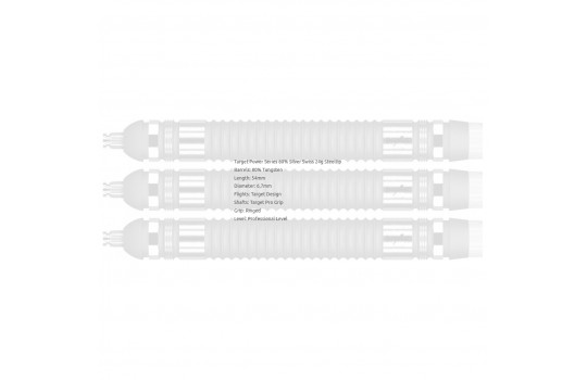 Target Power Series 80% Silver Swiss 24g Steeltip